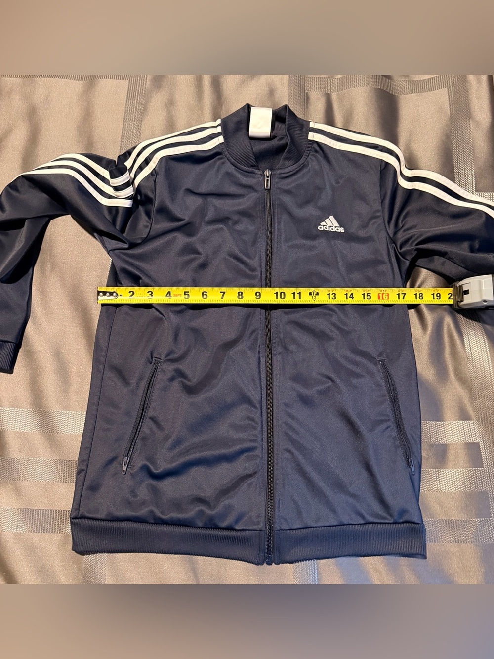 Adidas Track Jacket AND  Pants Blue White Stripes, Women size MEDIUM